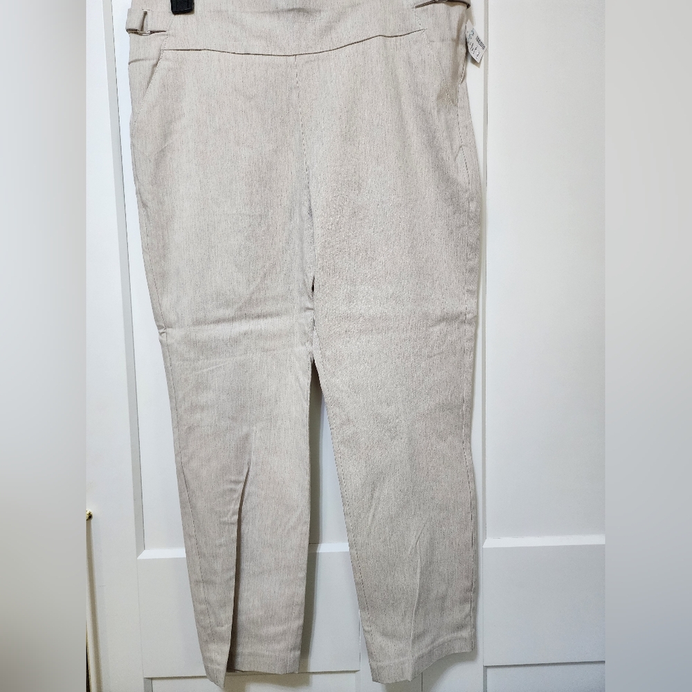 Maurice Midrise Beige Cropped Dress Pants